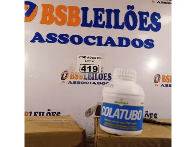 LOTE 419 - 02 CAIXAS COM COLA TUBO ST 175G COM 15 FRASCOS CADA. (NO ESTADO) ATENÇÃO! FAZER A VISITAÇÃO ANTES DE ARREMATAR, NÃO SABEMOS SE FUNCIONA. LEILÃO NÃO TEM GARANTIA E NEM DEVOLUÇÃO, SUJEITO A POSSÍVEIS AVARIAS VISÍVEIS/OCULTAS E/OU AUSÊNCIA DE COMPONENTES).