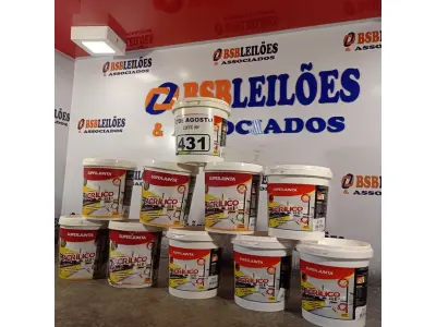LOTE 431 - 10 KG DE REJUNTAMENTO ACRÍLICO SUPER JUNTA. (NO ESTADO) ATENÇÃO! FAZER A VISITAÇÃO ANTES DE ARREMATAR, NÃO SABEMOS SE FUNCIONA. LEILÃO NÃO TEM GARANTIA E NEM DEVOLUÇÃO, SUJEITO A POSSÍVEIS AVARIAS VISÍVEIS/OCULTAS E/OU AUSÊNCIA DE COMPONENTES).