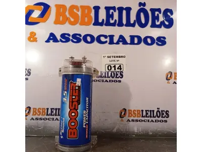 LOTE 014 - 01 MEGA CAPACITOR BOOSTER. (NO ESTADO) ATENÇÃO! FAZER A VISITAÇÃO ANTES DE ARREMATAR, NÃO SABEMOS SE FUNCIONA. LEILÃO NÃO TEM GARANTIA E NEM DEVOLUÇÃO, SUJEITO A POSSÍVEIS AVARIAS VISÍVEIS/OCULTAS E/OU AUSÊNCIA DE COMPONENTES.