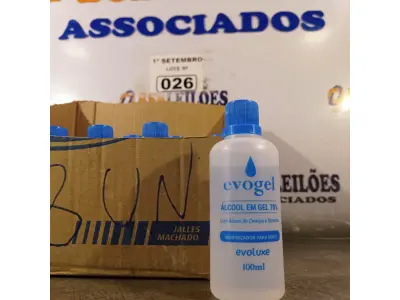 LOTE 026 - 36 FRASCOS DE ÁLCOOL EM GEL 70% 100ML. (NO ESTADO) ATENÇÃO! FAZER A VISITAÇÃO ANTES DE ARREMATAR, NÃO SABEMOS SE FUNCIONA. LEILÃO NÃO TEM GARANTIA E NEM DEVOLUÇÃO, SUJEITO A POSSÍVEIS AVARIAS VISÍVEIS/OCULTAS E/OU AUSÊNCIA DE COMPONENTES.