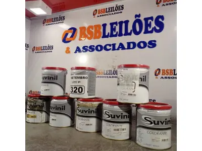 LOTE 320 - 11 LATAS DE COLORANTE SUVINIL 900ML. (NO ESTADO) ATENÇÃO! FAZER A VISITAÇÃO ANTES DE ARREMATAR, NÃO SABEMOS SE FUNCIONA. LEILÃO NÃO TEM GARANTIA E NEM DEVOLUÇÃO, SUJEITO A POSSÍVEIS AVARIAS VISÍVEIS/OCULTAS E/OU AUSÊNCIA DE COMPONENTES.
