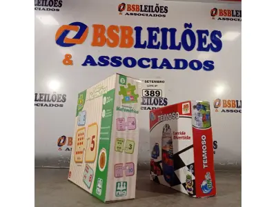 LOTE 389 - 01 BONECO JOÃO TEIMOSO E 01 JOGO DESCOBRINDO A MATEMÁTICA. (NO ESTADO) ATENÇÃO! FAZER A VISITAÇÃO ANTES DE ARREMATAR, NÃO SABEMOS SE FUNCIONA. LEILÃO NÃO TEM GARANTIA E NEM DEVOLUÇÃO, SUJEITO A POSSÍVEIS AVARIAS VISÍVEIS/OCULTAS E/OU AUSÊNCIA DE COMPONENTES.