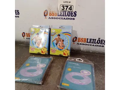 LOTE 374 - 04 BOIAS INFANTIL. (NO ESTADO) ATENÇÃO! FAZER A VISITAÇÃO ANTES DE ARREMATAR, NÃO SABEMOS SE FUNCIONA. LEILÃO NÃO TEM GARANTIA E NEM DEVOLUÇÃO, SUJEITO A POSSÍVEIS AVARIAS VISÍVEIS/OCULTAS E/OU AUSÊNCIA DE COMPONENTES.
