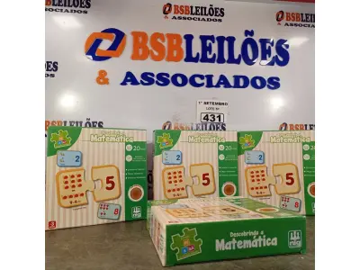 LOTE 431 - 04 JOGOS DESCOBRINDO A MATEMÁTICA. (NO ESTADO) ATENÇÃO! FAZER A VISITAÇÃO ANTES DE ARREMATAR, NÃO SABEMOS SE FUNCIONA. LEILÃO NÃO TEM GARANTIA E NEM DEVOLUÇÃO, SUJEITO A POSSÍVEIS AVARIAS VISÍVEIS/OCULTAS E/OU AUSÊNCIA DE COMPONENTES.