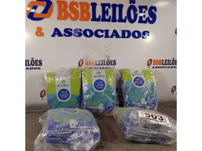 LOTE 503 - 05 PACOTES DE LUVAS DE LÁTEX SILVER TAMANHO “P”. (NO ESTADO) ATENÇÃO! FAZER A VISITAÇÃO ANTES DE ARREMATAR, NÃO SABEMOS SE FUNCIONA. LEILÃO NÃO TEM GARANTIA E NEM DEVOLUÇÃO, SUJEITO A POSSÍVEIS AVARIAS VISÍVEIS/OCULTAS E/OU AUSÊNCIA DE COMPONENTES.