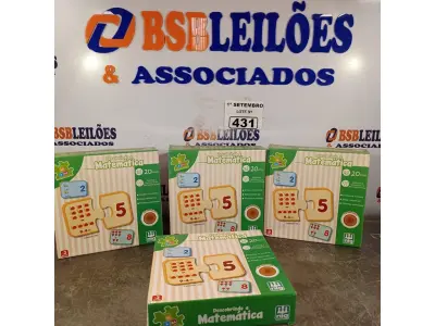 LOTE 431 - 04 JOGOS DESCOBRINDO A MATEMÁTICA. (NO ESTADO) ATENÇÃO! FAZER A VISITAÇÃO ANTES DE ARREMATAR, NÃO SABEMOS SE FUNCIONA. LEILÃO NÃO TEM GARANTIA E NEM DEVOLUÇÃO, SUJEITO A POSSÍVEIS AVARIAS VISÍVEIS/OCULTAS E/OU AUSÊNCIA DE COMPONENTES.