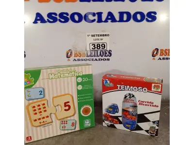 LOTE 389 - 01 BONECO JOÃO TEIMOSO E 01 JOGO DESCOBRINDO A MATEMÁTICA. (NO ESTADO) ATENÇÃO! FAZER A VISITAÇÃO ANTES DE ARREMATAR, NÃO SABEMOS SE FUNCIONA. LEILÃO NÃO TEM GARANTIA E NEM DEVOLUÇÃO, SUJEITO A POSSÍVEIS AVARIAS VISÍVEIS/OCULTAS E/OU AUSÊNCIA DE COMPONENTES.