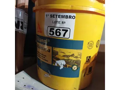 LOTE 567 - 01 BALDE DE SIKANOL ALVENARIA 18L, ADITIVO PLASTIFICANTE PARA ARGAMASSA DE ASSENTAMENTO E REBOCO. (NO ESTADO) ATENÇÃO! FAZER A VISITAÇÃO ANTES DE ARREMATAR, NÃO SABEMOS SE FUNCIONA. LEILÃO NÃO TEM GARANTIA E NEM DEVOLUÇÃO, SUJEITO A POSSÍVEIS AVARIAS VISÍVEIS/OCULTAS E/OU AUSÊNCIA DE COMPONENTES.