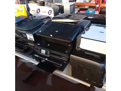 LOTE 302 - 10 IMPRESSORAS MARCAS E MODELOS DIVERSOS PARA RETIRADA DE PEÇAS. (NO ESTADO) ATENÇÃO! FAZER A VISITAÇÃO ANTES DE ARREMATAR, NÃO SABEMOS SE FUNCIONA. LEILÃO NÃO TEM GARANTIA E NEM DEVOLUÇÃO, SUJEITO A POSSÍVEIS AVARIAS VISÍVEIS/OCULTAS E/OU AUSÊNCIA DE COMPONENTES.