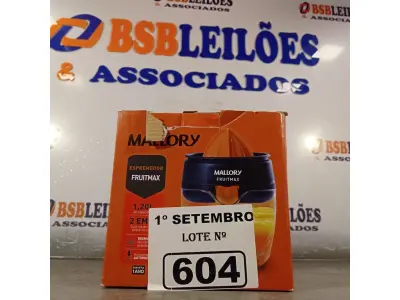 LOTE 604 - 01 ESPREMEDOR FRUITMAX MALLORY 1,20L DE CAPACIDADE 127V. (NO ESTADO) ATENÇÃO! FAZER A VISITAÇÃO ANTES DE ARREMATAR, NÃO SABEMOS SE FUNCIONA. LEILÃO NÃO TEM GARANTIA E NEM DEVOLUÇÃO, SUJEITO A POSSÍVEIS AVARIAS VISÍVEIS/OCULTAS E/OU AUSÊNCIA DE COMPONENTES.