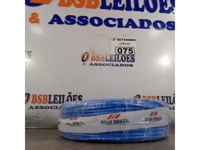 LOTE 075 - 01 ROLO DE CABO FLEXÍVEL 100M 1X4MM NA COR AZUL(NOVO). (NO ESTADO) ATENÇÃO! FAZER A VISITAÇÃO ANTES DE ARREMATAR, NÃO SABEMOS SE FUNCIONA. LEILÃO NÃO TEM GARANTIA E NEM DEVOLUÇÃO, SUJEITO A POSSÍVEIS AVARIAS VISÍVEIS/OCULTAS E/OU AUSÊNCIA DE COMPONENTES.