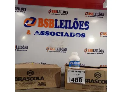 LOTE 488 - 02 CAIXAS COM COLA TUBO ST 175G COM 15 FRASCOS CADA. (NO ESTADO) ATENÇÃO! FAZER A VISITAÇÃO ANTES DE ARREMATAR, NÃO SABEMOS SE FUNCIONA. LEILÃO NÃO TEM GARANTIA E NEM DEVOLUÇÃO, SUJEITO A POSSÍVEIS AVARIAS VISÍVEIS/OCULTAS E/OU AUSÊNCIA DE COMPONENTES.