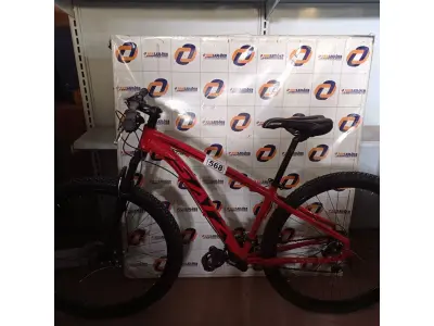 LOTE 568 - 01 BICICLETA ARO 29. (NO ESTADO) ATENÇÃO! FAZER A VISITAÇÃO ANTES DE ARREMATAR, NÃO SABEMOS SE FUNCIONA. LEILÃO NÃO TEM GARANTIA E NEM DEVOLUÇÃO, SUJEITO A POSSÍVEIS AVARIAS VISÍVEIS/OCULTAS E/OU AUSÊNCIA DE COMPONENTES.