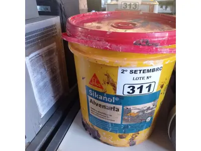 LOTE 311 - 01 BALDE DE SIKANOL ALVENARIA, ADITIVO PLASTIFICANTE PARA ARGAMASSA DE ASSENTAMENTO E REBOCO 18L. (NO ESTADO) ATENÇÃO! FAZER A VISITAÇÃO ANTES DE ARREMATAR, NÃO SABEMOS SE FUNCIONA. LEILÃO NÃO TEM GARANTIA E NEM DEVOLUÇÃO, SUJEITO A POSSÍVEIS AVARIAS VISÍVEIS/OCULTAS E/OU AUSÊNCIA DE COMPONENTES.