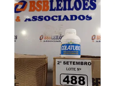 LOTE 488 - 02 CAIXAS COM COLA TUBO ST 175G COM 15 FRASCOS CADA. (NO ESTADO) ATENÇÃO! FAZER A VISITAÇÃO ANTES DE ARREMATAR, NÃO SABEMOS SE FUNCIONA. LEILÃO NÃO TEM GARANTIA E NEM DEVOLUÇÃO, SUJEITO A POSSÍVEIS AVARIAS VISÍVEIS/OCULTAS E/OU AUSÊNCIA DE COMPONENTES.