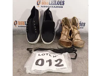 LOTE 012 - 02 – PARES DE CALÇADOS FEMININO Nº 37 (NO ESTADO, NÃO SABEMOS SE FUNCIONA. LEILÃO NÃO TEM GARANTIA E NEM DEVOLUÇÃO, SUJEITO A POSSÍVEIS AVARIAS VISÍVEIS/OCULTAS E/OU AUSÊNCIA DE COMPONENTES)