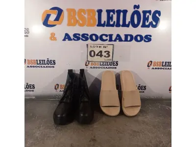 LOTE 043 - 02 – PARES DE CALÇADOS FEMININO Nº 38 (NO ESTADO, NÃO SABEMOS SE FUNCIONA. LEILÃO NÃO TEM GARANTIA E NEM DEVOLUÇÃO, SUJEITO A POSSÍVEIS AVARIAS VISÍVEIS/OCULTAS E/OU AUSÊNCIA DE COMPONENTES)