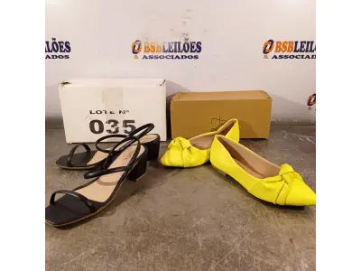 LOTE 035 - 02 – PARES DE CALÇADOS FEMININO Nº 37 (NO ESTADO, NÃO SABEMOS SE FUNCIONA. LEILÃO NÃO TEM GARANTIA E NEM DEVOLUÇÃO, SUJEITO A POSSÍVEIS AVARIAS VISÍVEIS/OCULTAS E/OU AUSÊNCIA DE COMPONENTES)