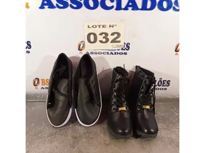 LOTE 032 - 02 – PARES DE CALÇADOS FEMININO Nº 37 (NO ESTADO, NÃO SABEMOS SE FUNCIONA. LEILÃO NÃO TEM GARANTIA E NEM DEVOLUÇÃO, SUJEITO A POSSÍVEIS AVARIAS VISÍVEIS/OCULTAS E/OU AUSÊNCIA DE COMPONENTES)