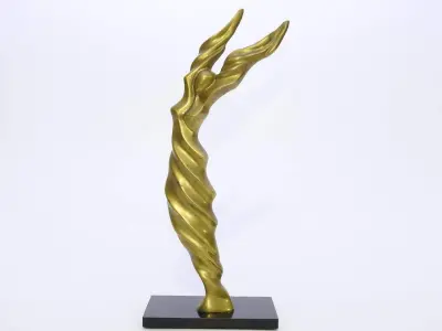 LOTE 016 - ESCULTURA EM BRONZE ARTISTA PIAZI 30 CM DE ALTURA PEÇA RECONHECIDA E ASSINADA (NO ESTADO)