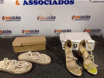 LOTE 269 - 02 – PARES DE CALÇADOS FEMININO Nº 37 (NO ESTADO, NÃO SABEMOS SE FUNCIONA. LEILÃO NÃO TEM GARANTIA E NEM DEVOLUÇÃO, SUJEITO A POSSÍVEIS AVARIAS VISÍVEIS/OCULTAS E/OU AUSÊNCIA DE COMPONENTES)