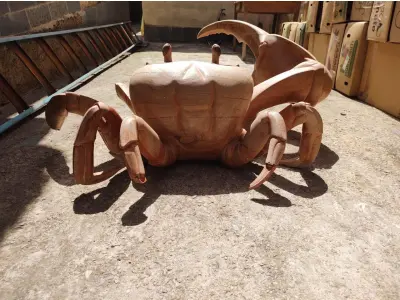 LOTE 243 - RARA E ÚNICA ESCULTURA DE CARANGUEJO IMPORTADA PEÇA RARÍSSIMA  (NO ESTADO)
