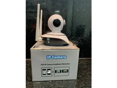 LOTE 286 - CÂMERA IP PANTILT WIFI PSP SERVICES- CÂMERA DE VIGILÂNCIA QUE PODE SER CONTROLADA PELO CELULAR, (NO ESTADO)