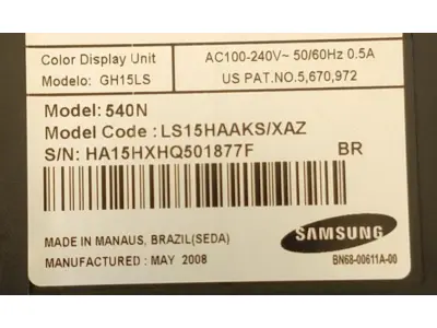 LOTE 351 - MONITOR SAMSUNG LUGANDO PERFEITAMENTE (NO ESTADO)