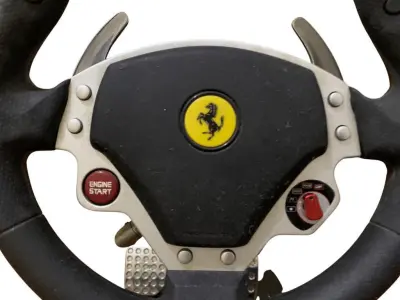LOTE 309 - VOLANTE FERRARI WIRELESS GT COCKPIT 430 SCUDERIA USADO A TEMPOS FOI GUARDADO NUNCA MAIS USADO (NO ESTADO)