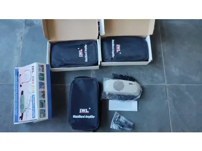 LOTE 357 - LOTE COM 5 MICROFONES PARA PROFESSOR MARCA JWL MODELO WMA-6110 SEM TESTES (NO ESTADO)