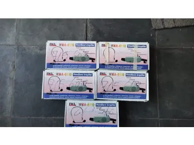 LOTE 357 - LOTE COM 5 MICROFONES PARA PROFESSOR MARCA JWL MODELO WMA-6110 SEM TESTES (NO ESTADO)