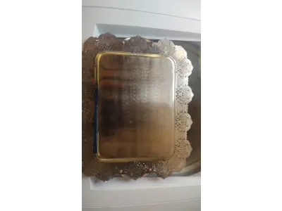 LOTE 301 - BANDEJA BANHADA À PRATA RÉGIA 90 MED 30 X 36 CM.(NO ESTADO)