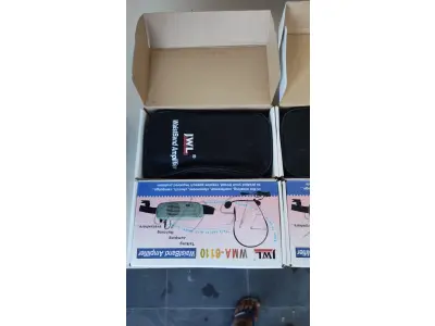 LOTE 354 - LOTE COM 5 MICROFONES PARA PROFESSOR MARCA JWL MODELO WMA-6110 SEM TESTES (NO ESTADO)