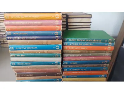 LOTE 618 - COLEÇÃO CLÁSSICOS DA LITERATURA JUVENIL COM 39 VOLUMES (NO ESTADO)