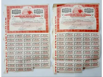 LOTE 598 - 6 APÓLICES (NO ESTADO)