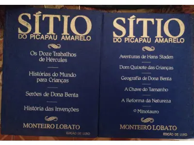 LOTE 589 - COLEÇÃO MONTEIRO LOBATO - 4 VOLUMES - EDIÇÃO DE LUXO  (NO ESTADO)