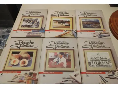 LOTE 586 - CURSO DE DESENHO E PINTURA - 12 VOLUMES - COMPLETO (NO ESTADO)
