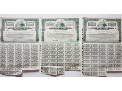 LOTE 597 - APÓLICES E DOCUMENTOS AO PORTADOR - 6 ITENS (NO ESTADO)