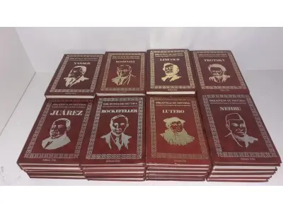 LOTE 605 - COLEÇÃO BIBLIOTECA DE HISTÓRIA 40 BIOGRAFIAS DE GRANDES PERSONAGENS (NO ESTADO)
