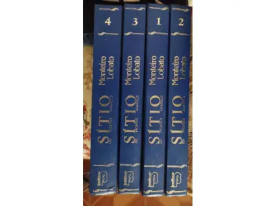 LOTE 589 - COLEÇÃO MONTEIRO LOBATO - 4 VOLUMES - EDIÇÃO DE LUXO  (NO ESTADO)