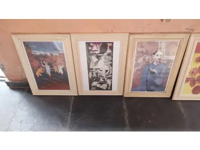 LOTE 523 - LOTE COM DIVERSOS QUADROS ANTIGOS (NO ESTADO)