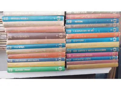 LOTE 618 - COLEÇÃO CLÁSSICOS DA LITERATURA JUVENIL COM 39 VOLUMES (NO ESTADO)