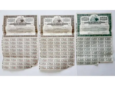 LOTE 599 - 6 APÓLICES (NO ESTADO)