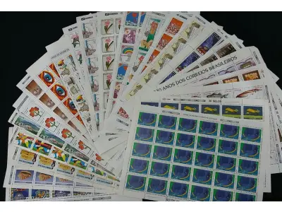 LOTE 622 - LOTE COM COLEÇÕES DE SELOS SÃO 61 CARTELAS COMPLETAS COM SELOS EM ÓTIMOS ESTADO (NO ESTADO)