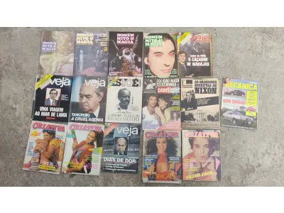 LOTE 635 - LOTE COM 105 REVISTAS ANTIGAS (NO ESTADO)