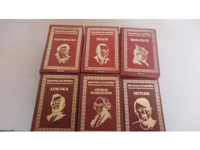 LOTE 641 - BIBLIOTECA DE HISTÓRIA - GRANDES PERSONAGENS DE TODOS OS TEMPOS - 40 VOLUMES (NO ESTADO)