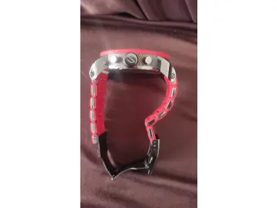 LOTE 676 - RELÓGIO MASCULINO DIESEL DZ VERMELHO FUNCIONANDO PERFEITAMENTE ORIGINAL. (NO ESTADO) 