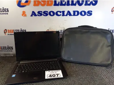 LOTE 407 - 01 NOTEBOOK POSITIVO COM PASTA. (NO ESTADO) ATENÇÃO! FAZER A VISITAÇÃO ANTES DE ARREMATAR, NÃO SABEMOS SE FUNCIONA. LEILÃO NÃO TEM GARANTIA E NEM DEVOLUÇÃO, SUJEITO A POSSÍVEIS AVARIAS VISÍVEIS/OCULTAS E/OU AUSÊNCIA DE COMPONENTES.