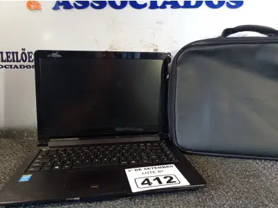LOTE 412 - 01 NOTEBOOK POSITIVO COM PASTA. (NO ESTADO) ATENÇÃO! FAZER A VISITAÇÃO ANTES DE ARREMATAR, NÃO SABEMOS SE FUNCIONA. LEILÃO NÃO TEM GARANTIA E NEM DEVOLUÇÃO, SUJEITO A POSSÍVEIS AVARIAS VISÍVEIS/OCULTAS E/OU AUSÊNCIA DE COMPONENTES.