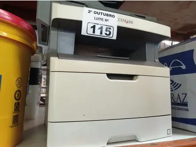 LOTE 115 - 01 IMPRESSORA MULTIFUNCIONAL MARCA LEXMARK MODELO X464. (NO ESTADO) ATENÇÃO! FAZER A VISITAÇÃO ANTES DE ARREMATAR, NÃO SABEMOS SE FUNCIONA. LEILÃO NÃO TEM GARANTIA E NEM DEVOLUÇÃO, SUJEITO A POSSÍVEIS AVARIAS VISÍVEIS/OCULTAS E/OU AUSÊNCIA DE COMPONENTES.